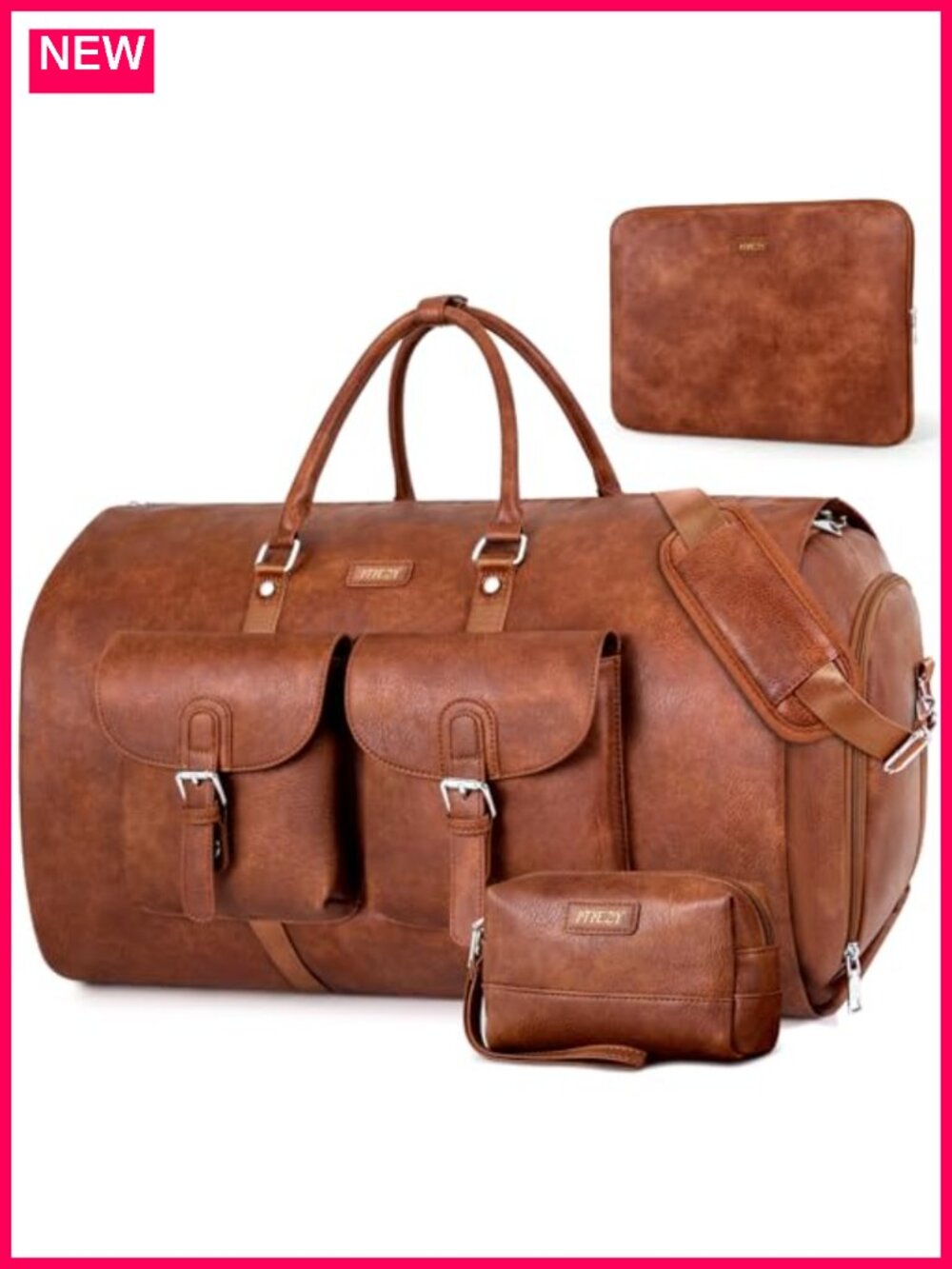 Convertible 2-in-1 Garment Duffel Bag Travel Carry-On with Laptop & Toiletry